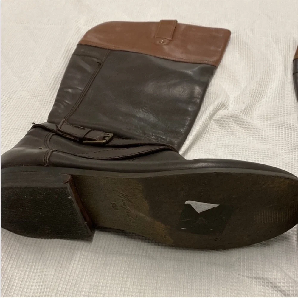 Marc Fisher Audrey Leather Riding Boots Dark Academia / Coastal Cowgirl Size 9.5